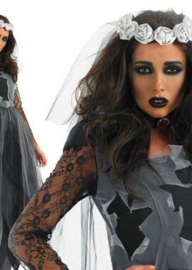 תחפושת אישה מתה Black Corpse Bride Adult Costume L15298