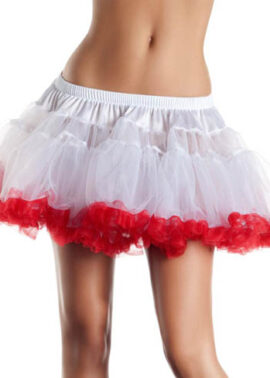 חצאית טוטו לבן ואדום TY067-5