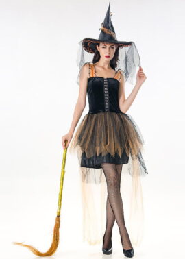 תחפושת מכשפה שחורה - N14622