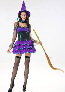 תחפושת מכשפה סגולה - L1370/N14623