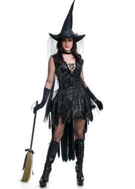 תחפושת מכשפה נוצצת L15533